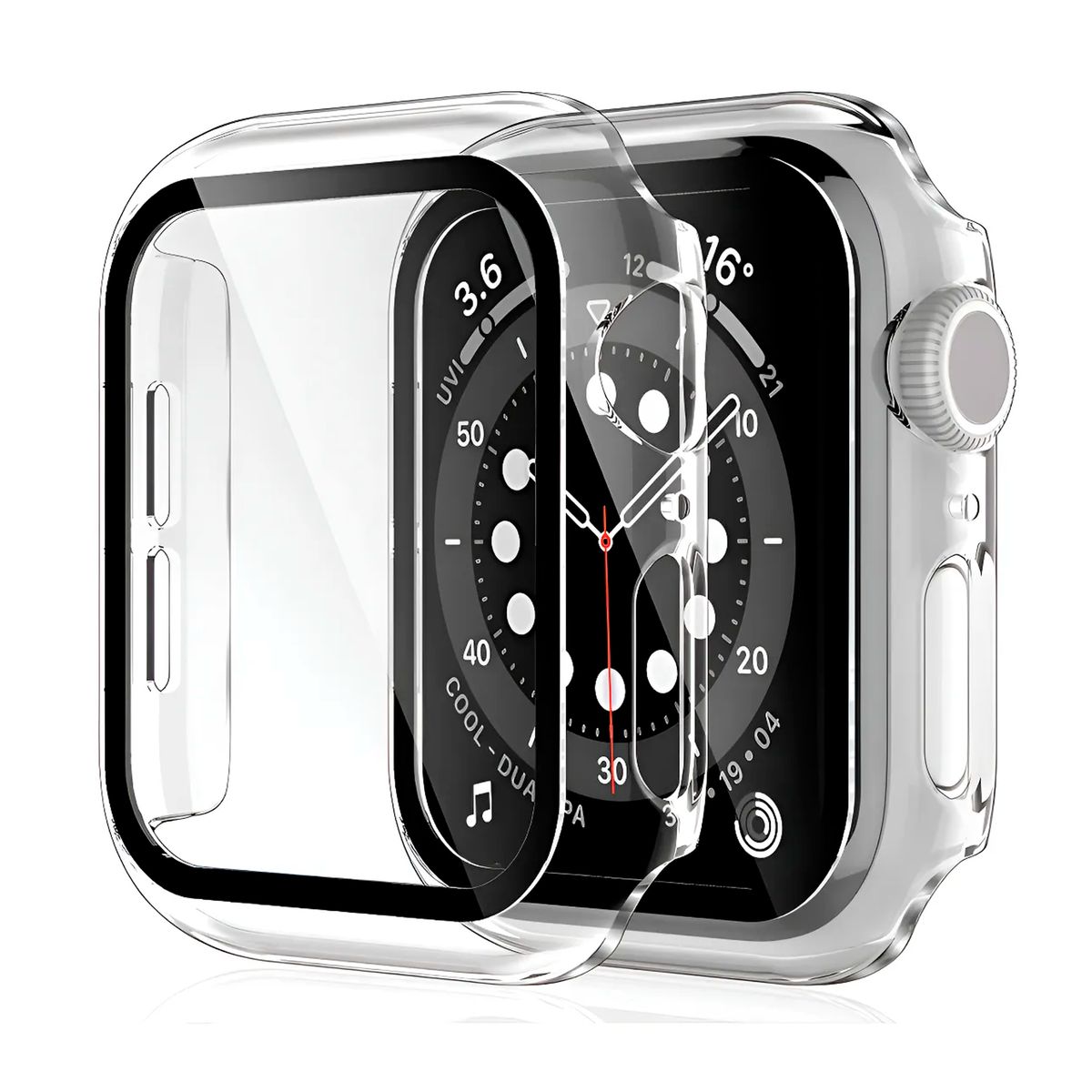 GENERICO - Protector Carcasa Slim + Glass Para Apple Watch 42mm Transparente