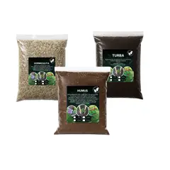 GENERICO - Pack Sustrato Vermiculita 5 Lts + Humus 5 Lts + Turba 5 Lts
