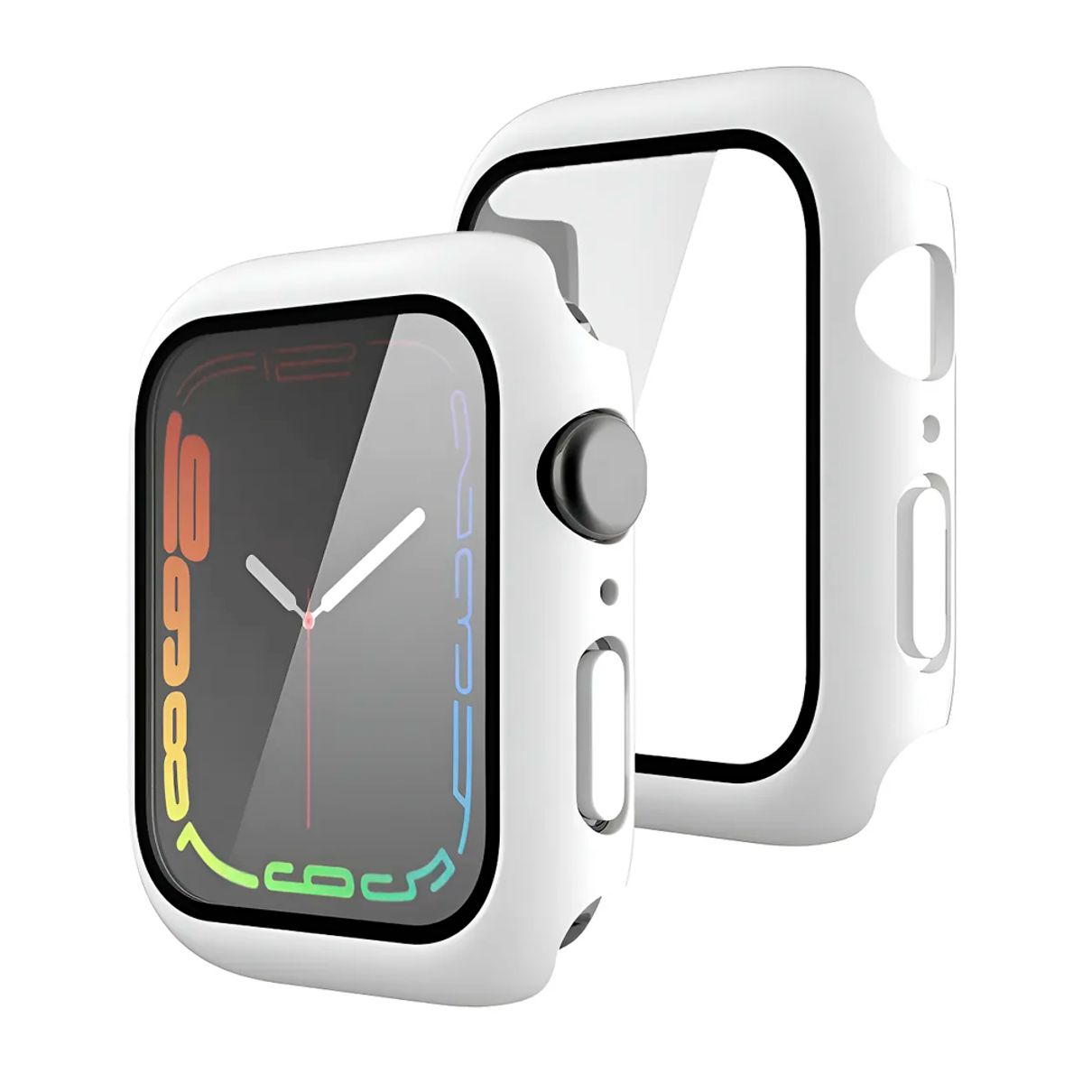 GENERICO - Protector Carcasa Slim + Glass Para Apple Watch 44mm Blanco