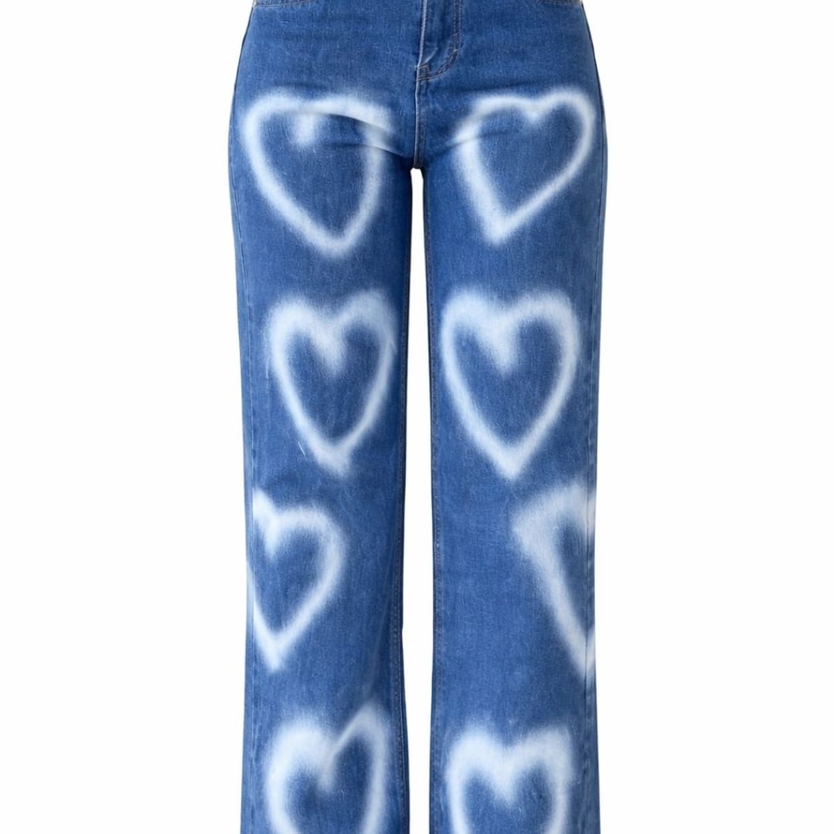 AGW - Jeans wide leg mujer corazon