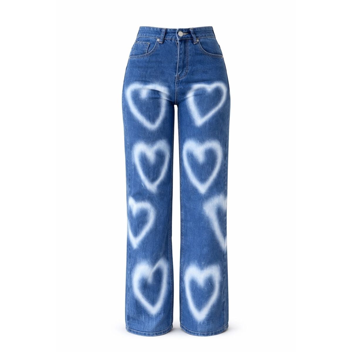 AGW - Jeans wide leg mujer corazon