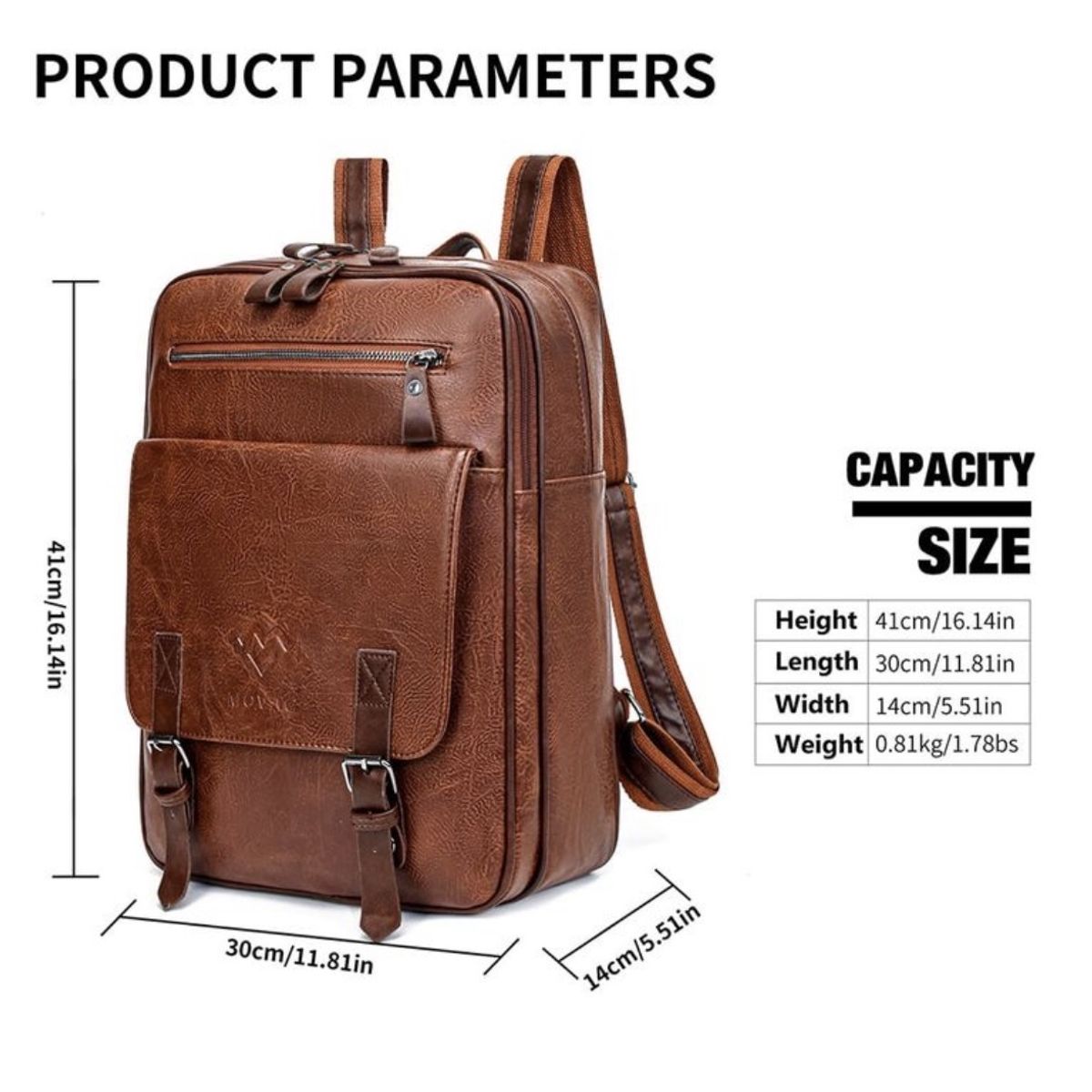 MOMO - Mochila  Urbana 24l Cuerina  Fashion Design 8535