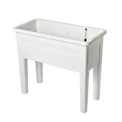 AUCKLAND OUTDOOR - Jardinera Elevada Macetero Para Huerto Con Patas Blanco