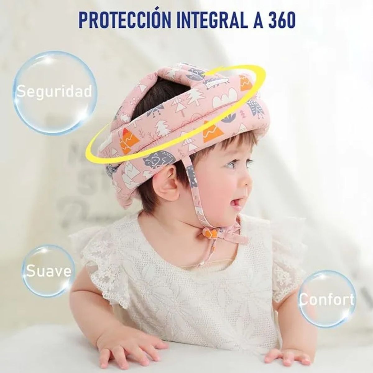 GENERICO - Casco Anticolisión Para Bebé Y Rodilleras + Calcetines BELUG