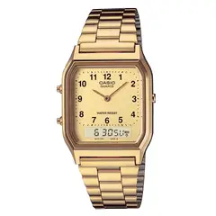 CASIO - RELOJ AQ-230GA-9BMQ DORADO VINTAGE