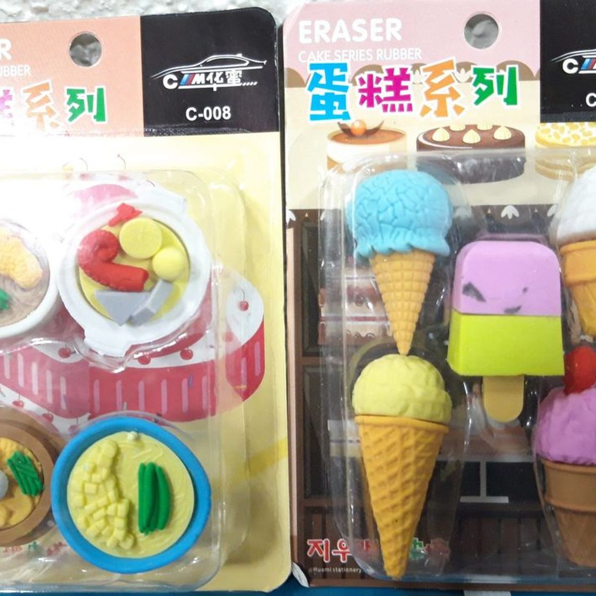 GENERICO - Pack 2 sets goma de borrar