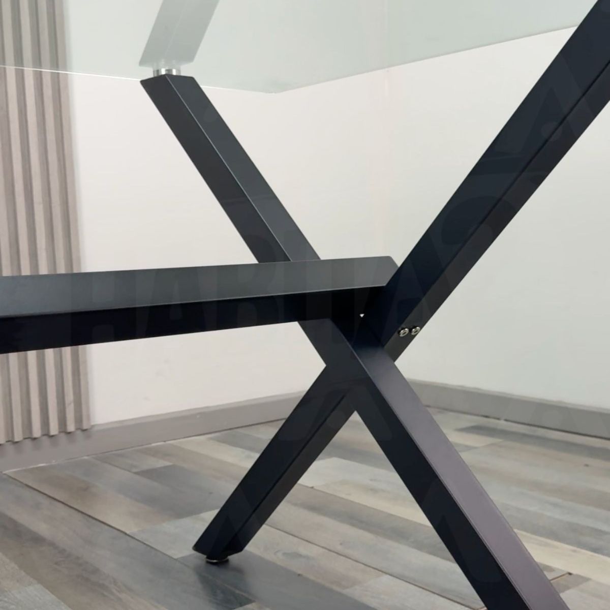 HABITA2 CHILE - Mesa de Vidrio X Black 130X80