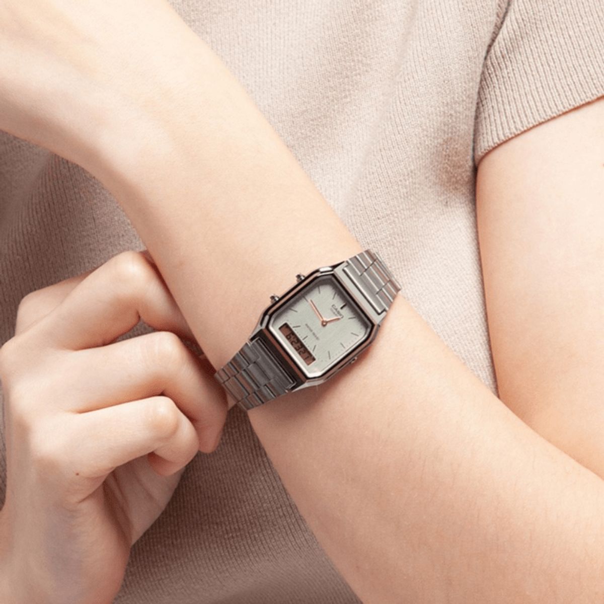 CASIO - RELOJ CASIO AQ-230GG-9ADF PLATEADO UNISEX