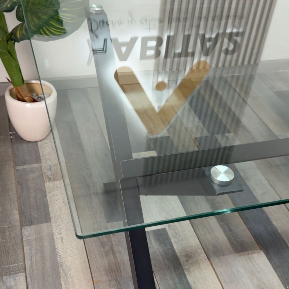 HABITA2 CHILE - Mesa de Vidrio X Black 160X90