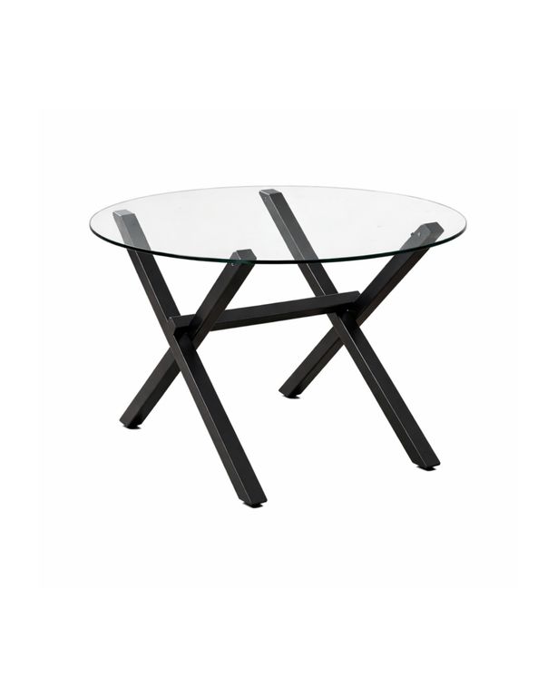 Mesa de Vidrio Redonda X Black 110 cm