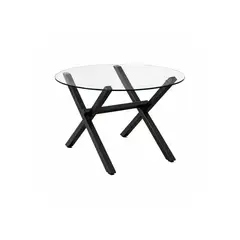 HABITA2 CHILE - Mesa de Vidrio Redonda X Black 110 cm