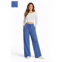 AGW - Pantalón Palazzo Algodon Wide Leg