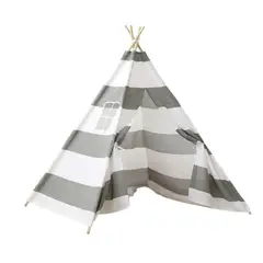 FIGLIO - Carpa Tipi Niños Infantil 160 Cm Rayas Gris Decoración