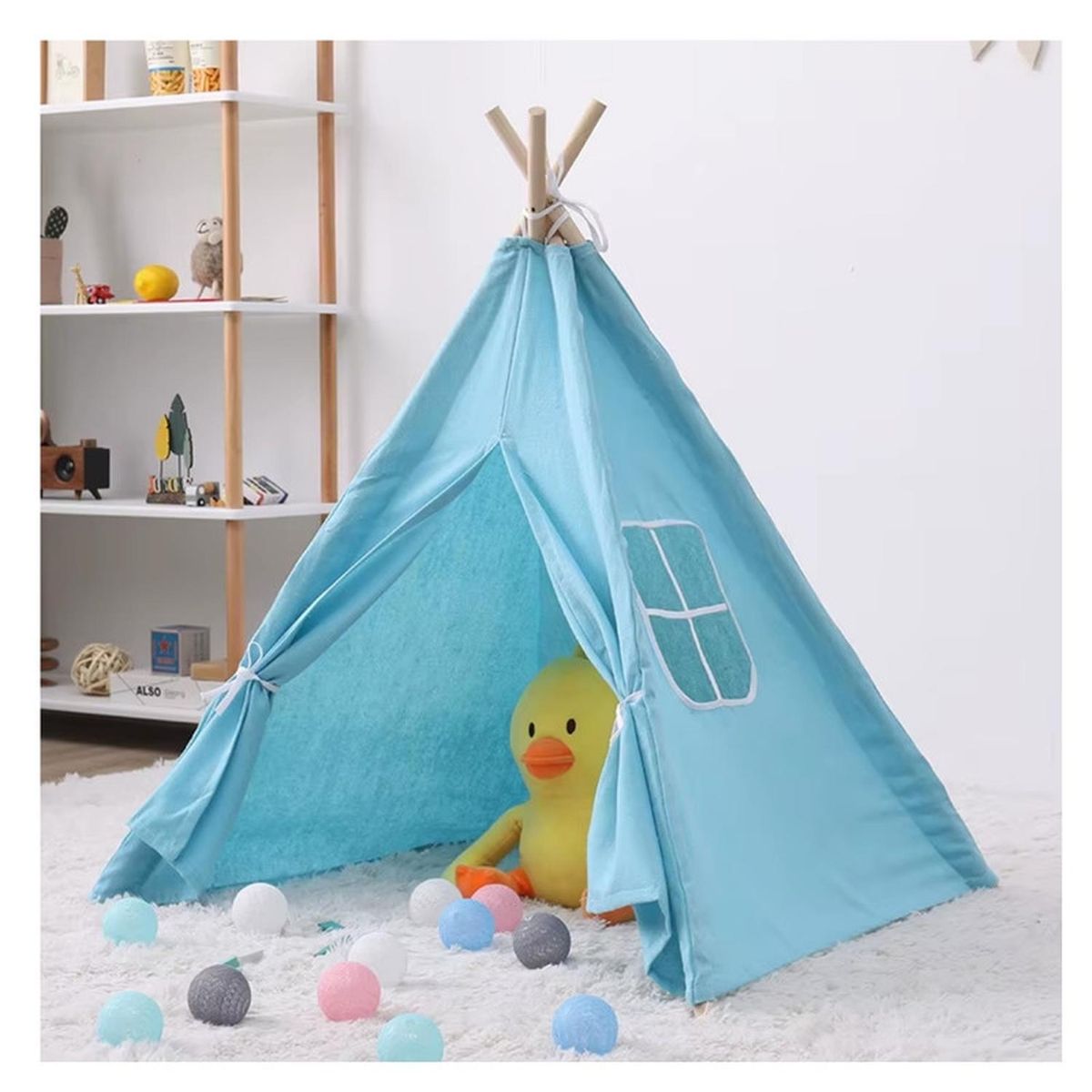 FIGLIO - Carpa Tipi Niños Infantil 160 Cm Celeste Juguete Decoración