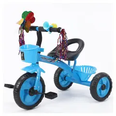 AUCKLAND OUTDOOR - Triciclo Infantil Bici Con Canastos y Cintas Azul