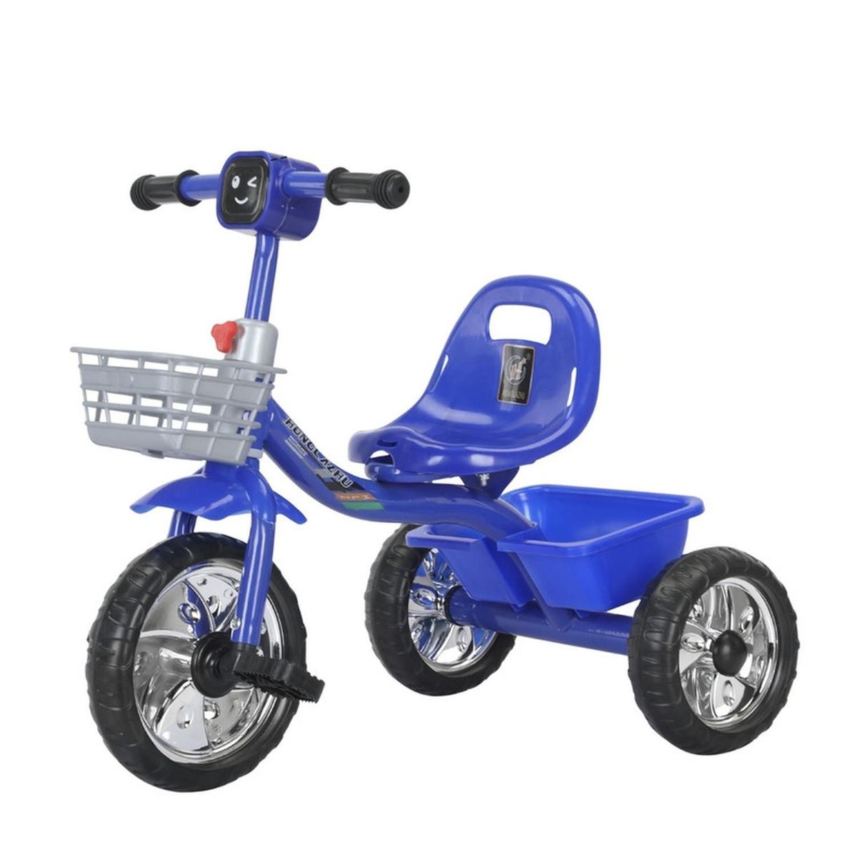 AUCKLAND OUTDOOR - Triciclo Infantil Bici Musical Con Canasto y Respaldo Azul