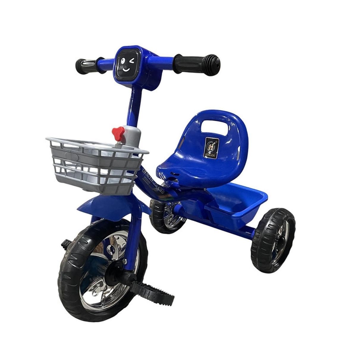 AUCKLAND OUTDOOR - Triciclo Infantil Bici Musical Con Canasto y Respaldo Azul