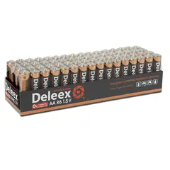 GENERICO - Pack 60 Pilas Deleex Gold AA Carbon Battery R6