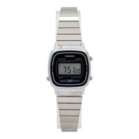 Reloj dama LA-670WA-1D acero plateado marcos negro