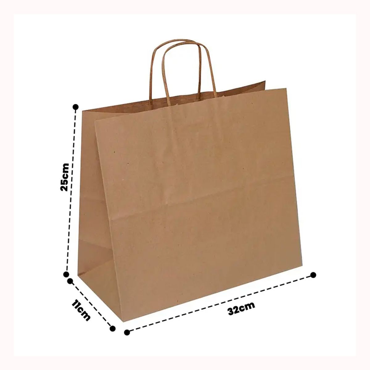 GENERICO - Bolsas papel kraft 12 unidades