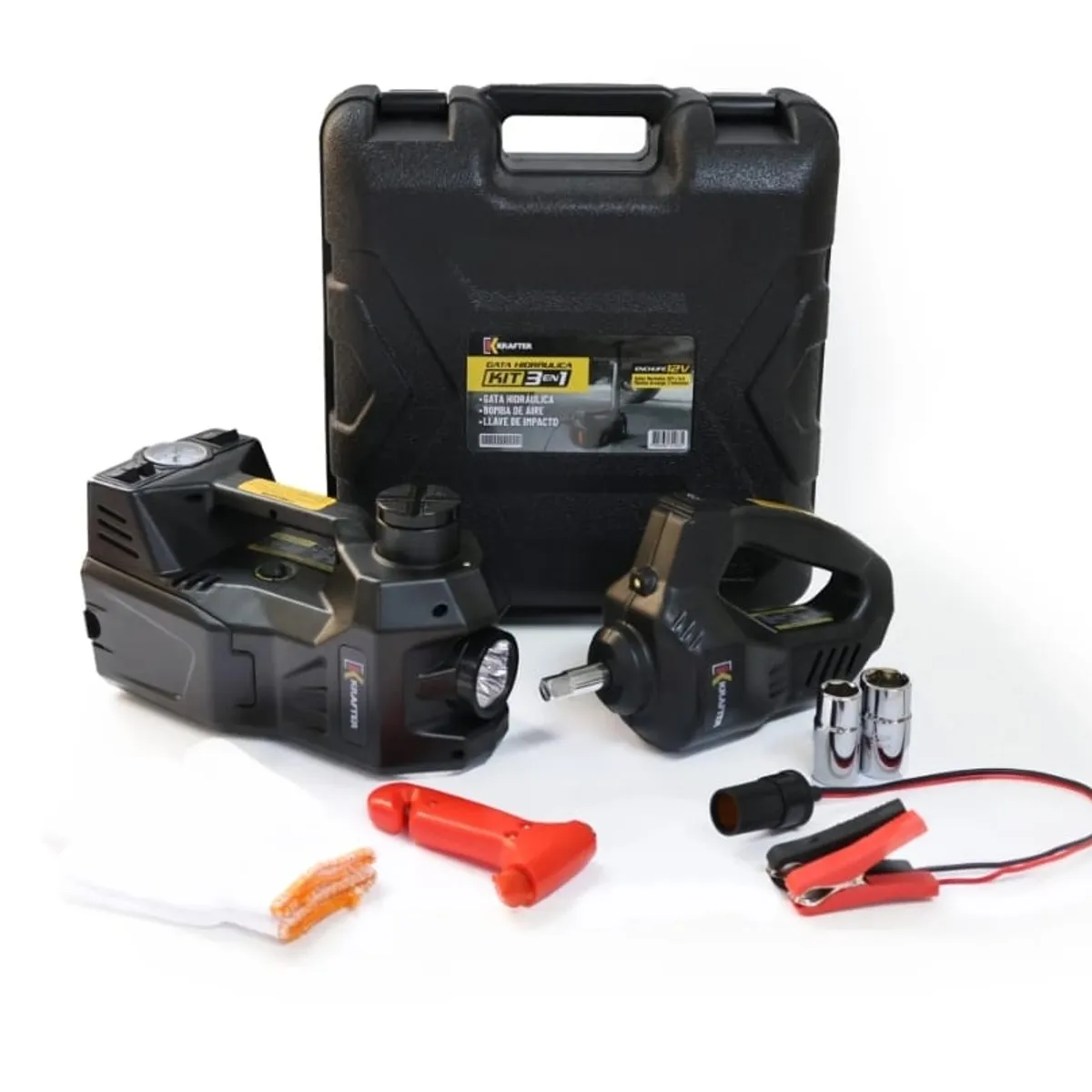 KRAFTER - Gata Hidráulica KRAFTER Kit 3 en 1