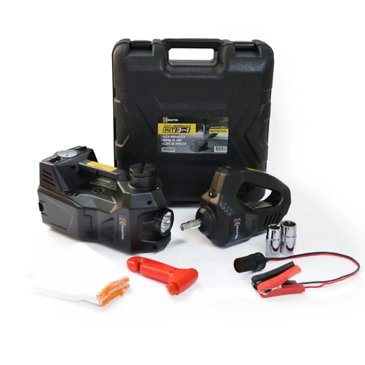 KRAFTER - Gata Hidráulica KRAFTER Kit 3 en 1