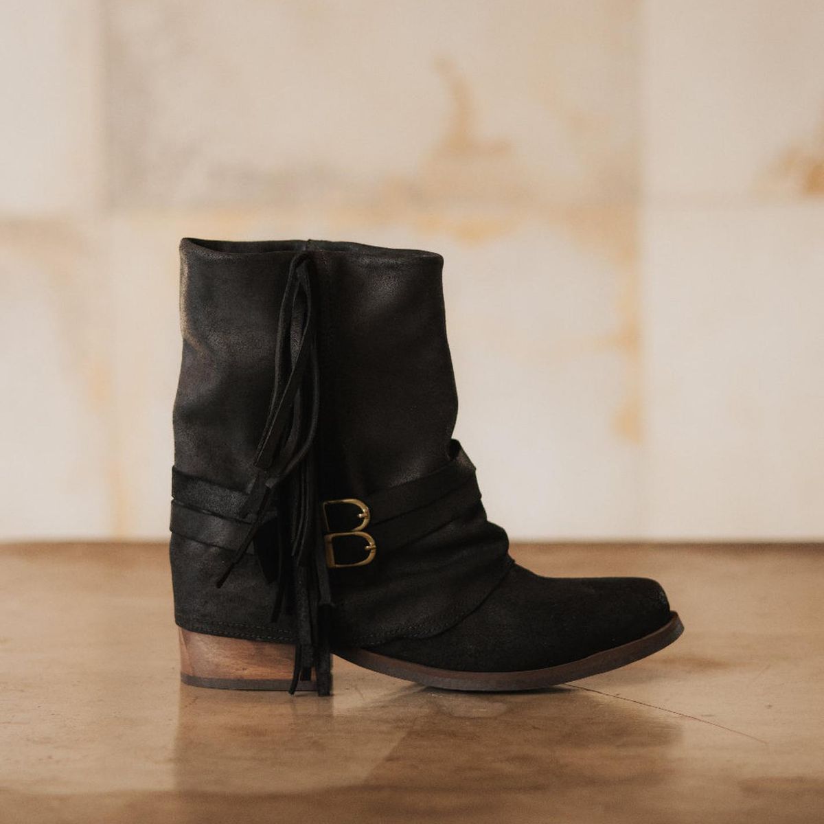 GIANI DAFIRENZE - Bota Cuero Mujer Peonia Negro