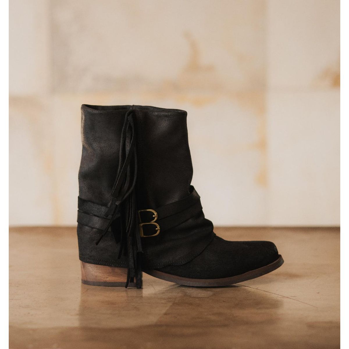 GIANI DAFIRENZE - Bota Cuero Mujer Peonia Negro