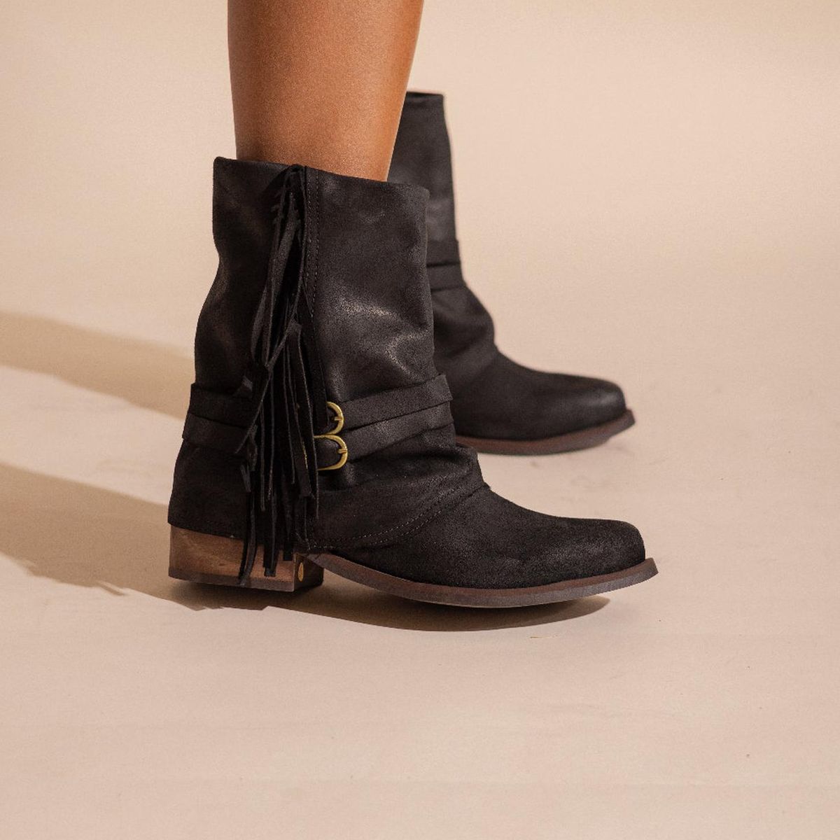 GIANI DAFIRENZE - Bota Cuero Mujer Peonia Negro