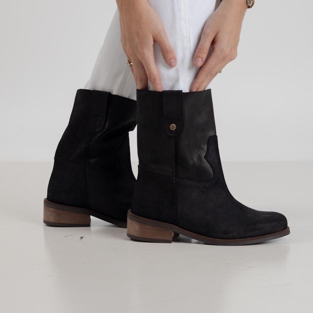 GIANI DAFIRENZE - Bota Cuero Mujer Tara Negro