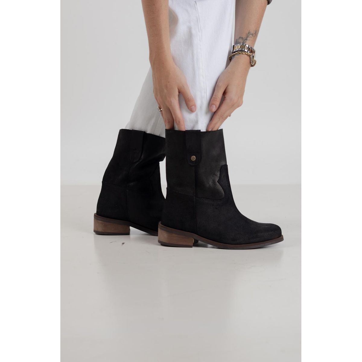 GIANI DAFIRENZE - Bota Cuero Mujer Tara Negro
