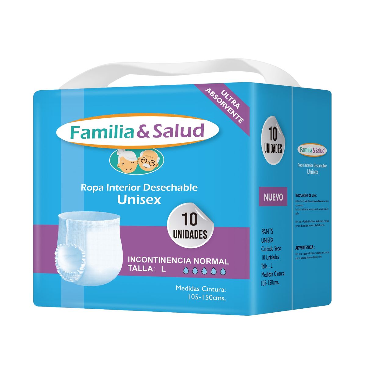 GENERICO - Ropa Interior Desechable Adulto Talla L – Pack 100 Unidades