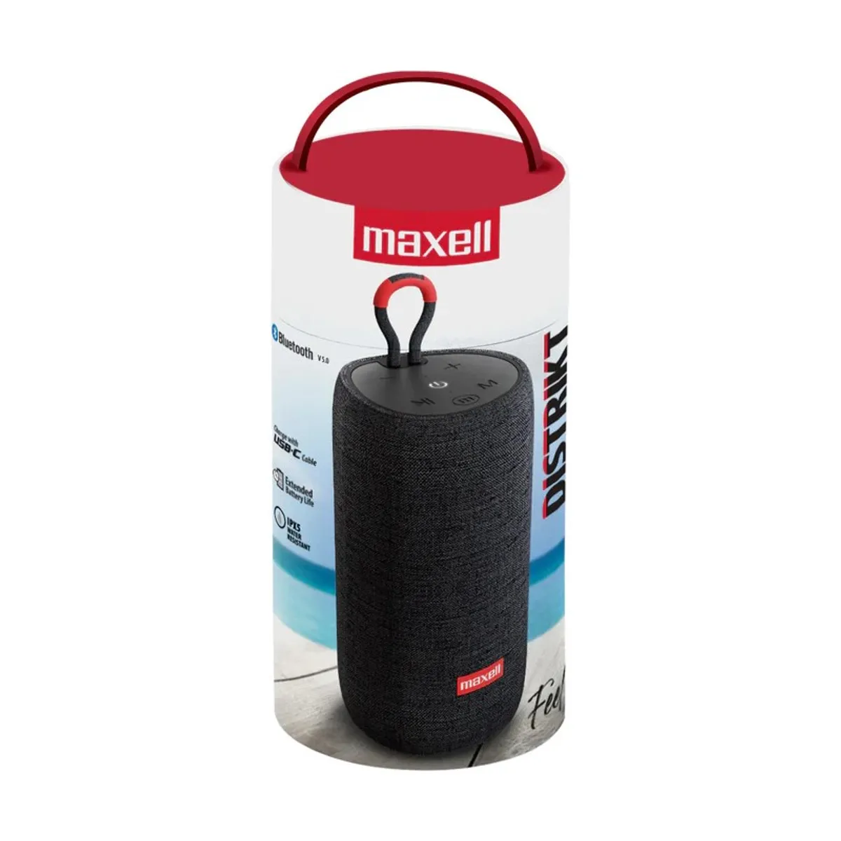 MAXELL - Parlante Bluetooth Portátil Maxell Distrikt Tws 7 Hr Negro