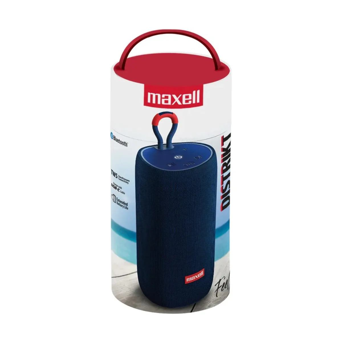 MAXELL - Parlante Bluetooth Portátil Maxell Distrikt Tws 7 Hr Azul
