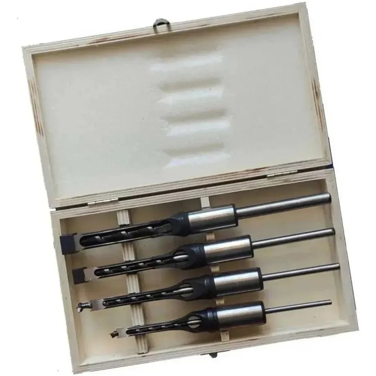 GENERICO - Brocas Para Agujeros Cuadrados 4 Piezas Carpinteria
