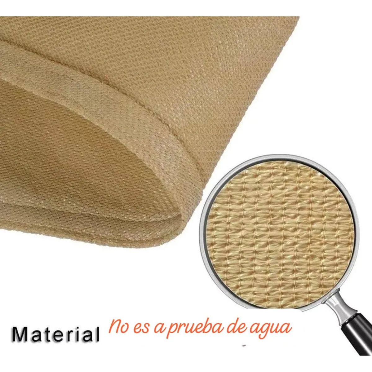GENERICO - Toldo Vela Malla Sombra rectangular 3x4 Metros