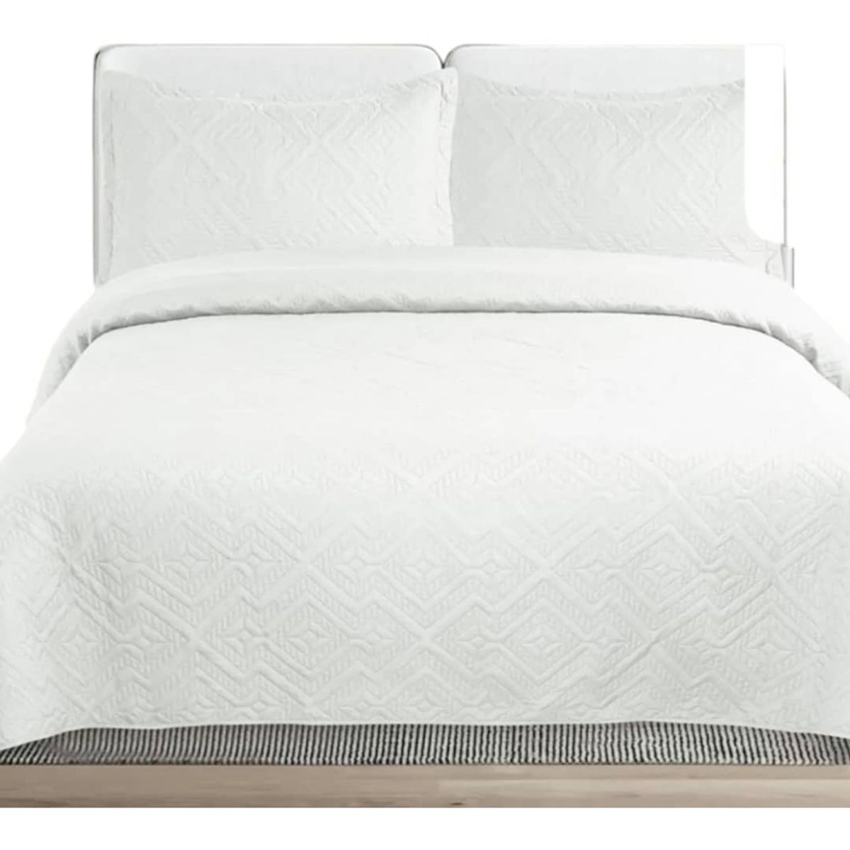 GENERICO - Cubrecama Quilt De Verano 1.5 Plazas Color Blanco