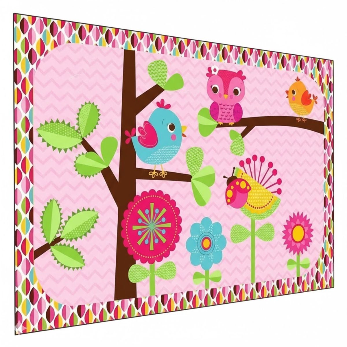 GENERICO - ALFOMBRA DE NIÑA CON DISEÑO PAJARITOS 120X160 INFANTIL WYM