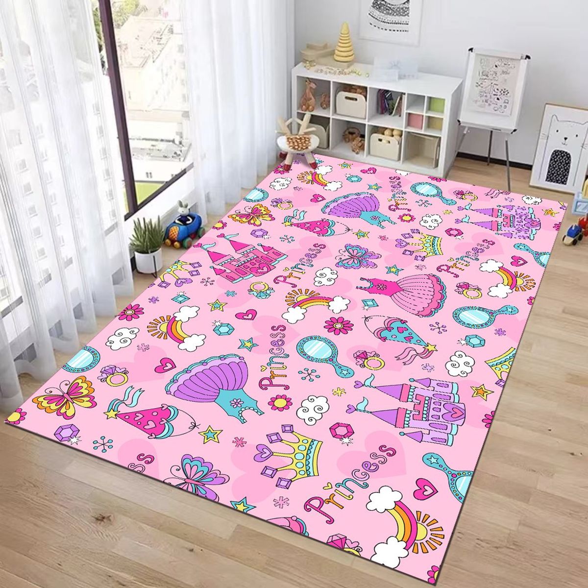 GENERICO - ALFOMBRA DE NIÑA CON DISEÑO PRINCESA 120X160 INFANTIL WYM