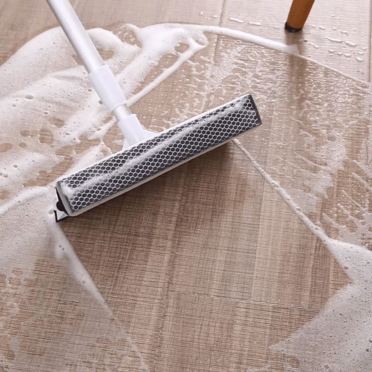 HOMESTAR - Limpiavidrios 2 en 1 con Mango 25x96 cm Esponja y Goma