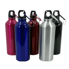 HOMESTAR - Botella Caramayola Deportiva Aluminio 500 ml - Negro