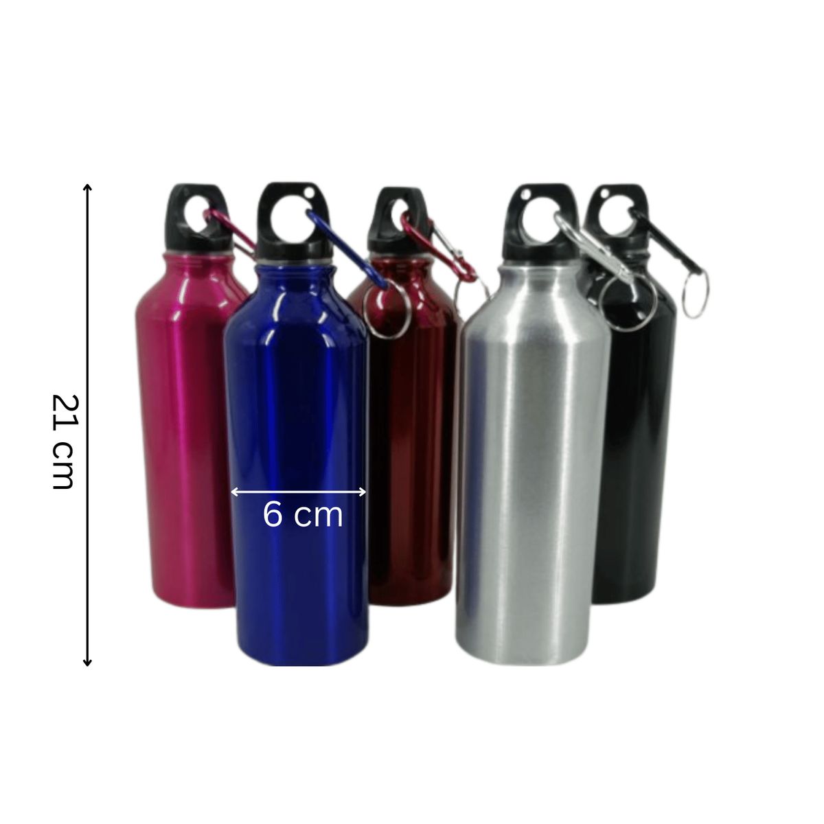 HOMESTAR - Botella Caramayola Deportiva Aluminio 500 ml -  Marrón