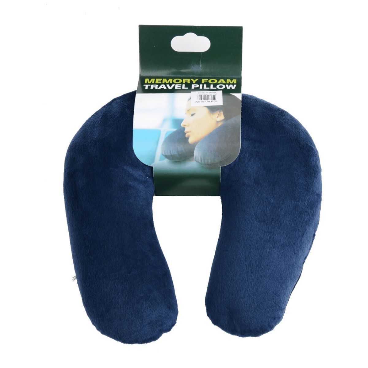 HOMESTAR - Almohada de Viaje Cuello Memory Foam 26x26 cm - Azul