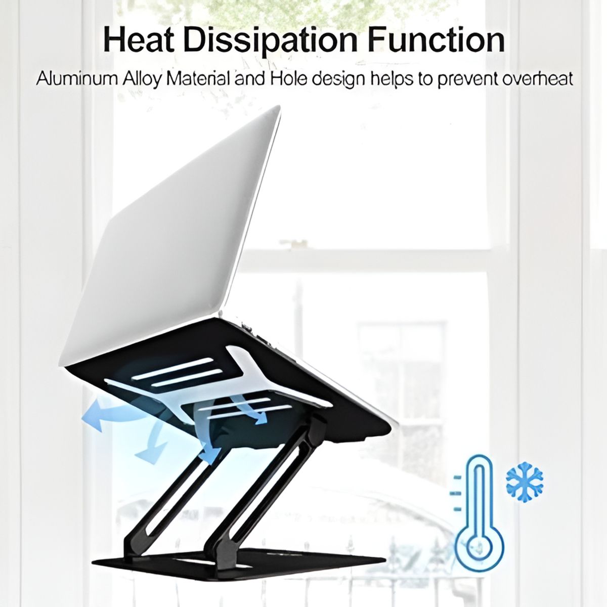GENERICO - Soporte Informático De Aleación De Aluminio Laptop Negro