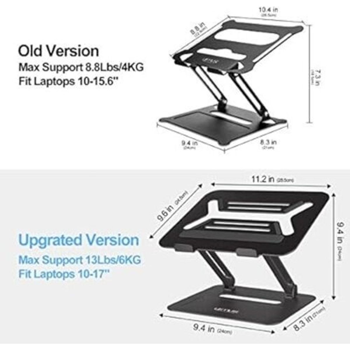 GENERICO - Soporte Informático De Aleación De Aluminio Laptop Negro