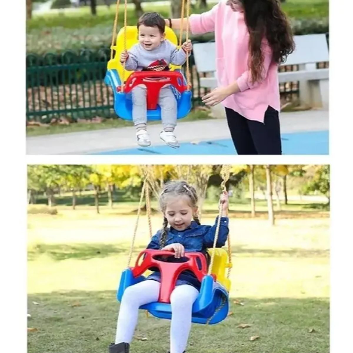 GENERICO - Columpio Silla 3 En 1 Ajustable Portátil Niños Asiento Bebé