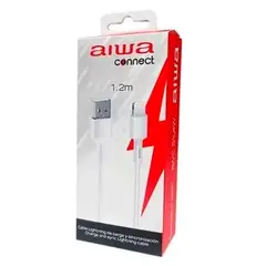 AIWA - Cable USB A a Lightning 1.2 m Blanco