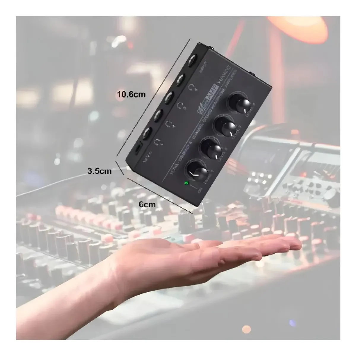 GENERICO - Amplificador Audífonos Compacto Ha400 De 4 Canales