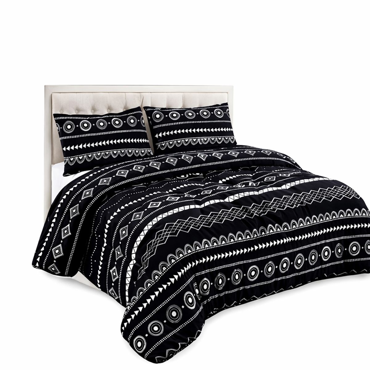 GENERICO - Cobertor de Invierno con Chiporro 2 Plazas Plush Negro con Figuras