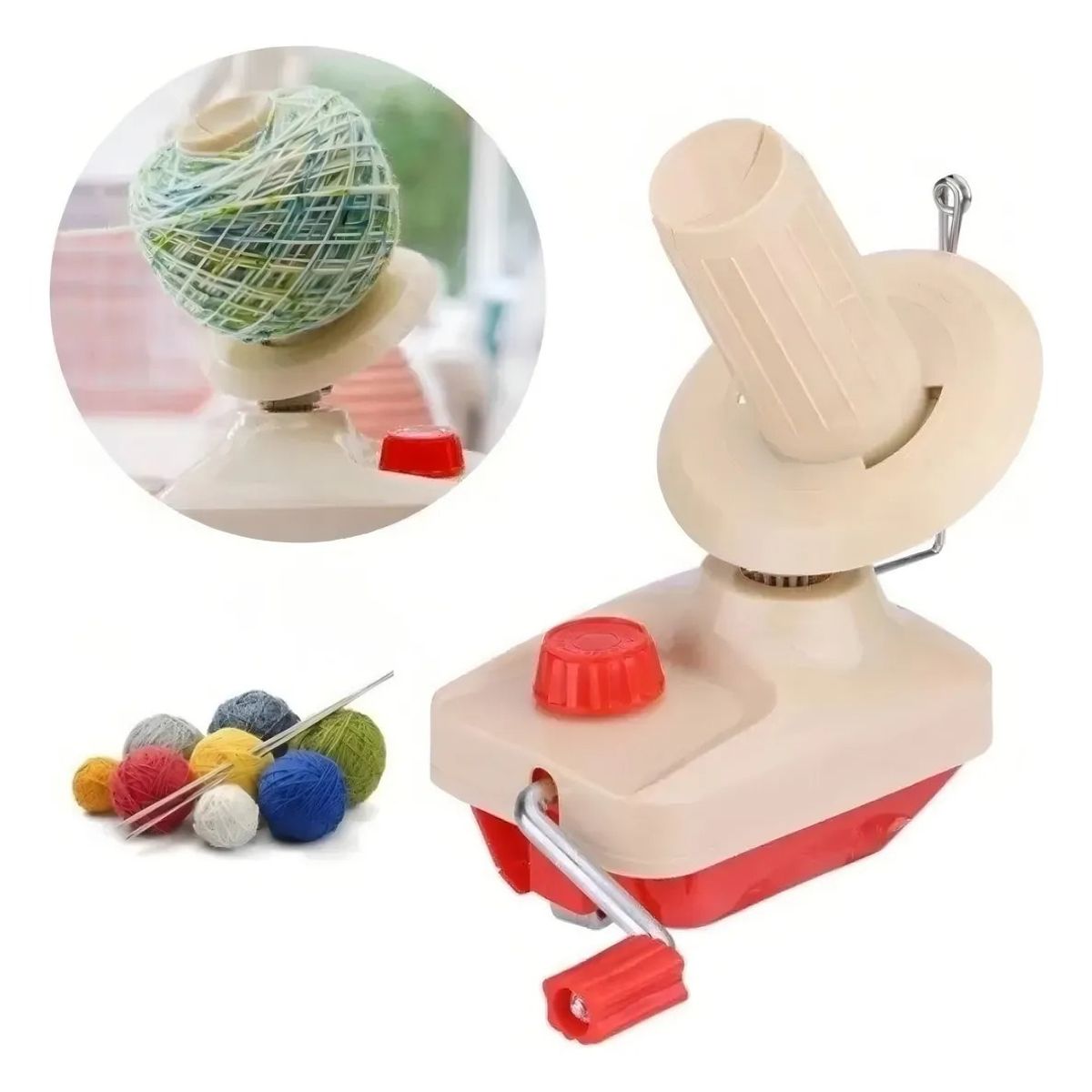 GENERICO - Maquina Ovilladora Manual Hasta 100gr Beige